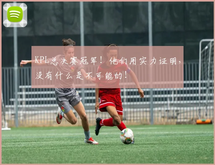 KPL总决赛冠军!他们用实力证明,没有什么是不可能的!